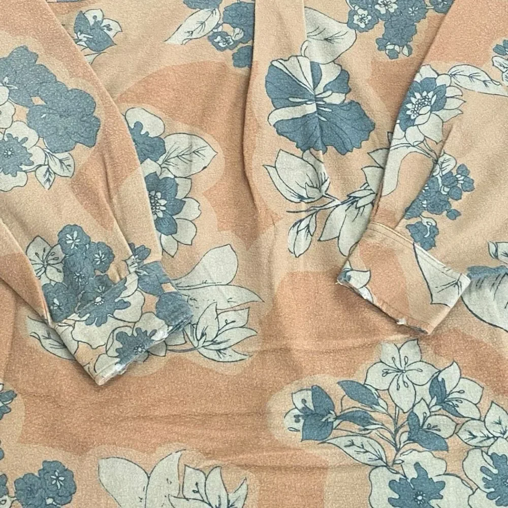 Free People Printed Ruby Jacket Shacket Tan Combo Womens size Large $178 MSRP - Picture 8 of 12